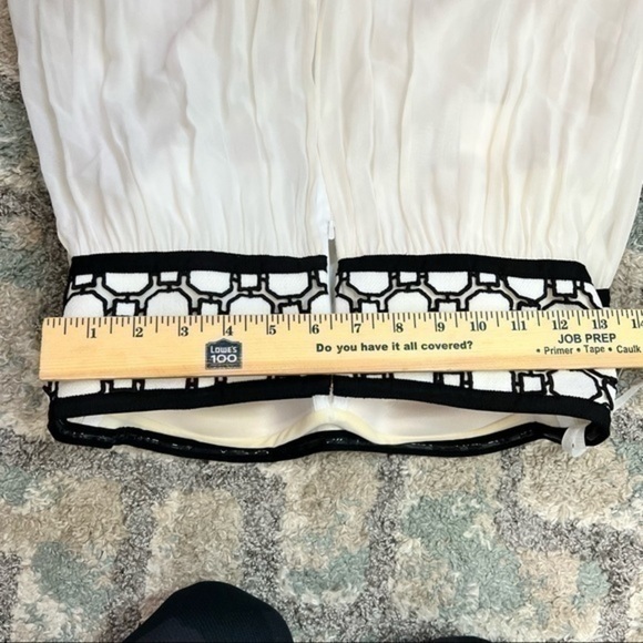 Tory Burch Christie Strapless Maxi Dress Size 4 White Black Silk Runway NWT - Picture 8 of 13